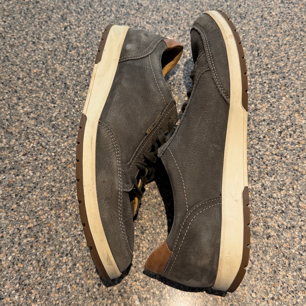 Mephisto Dark Gray Leather Sneakers Size 12 - Picture 4 of 8